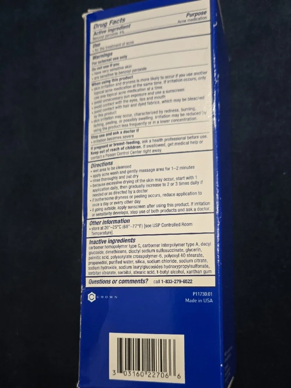Crown daily acne
